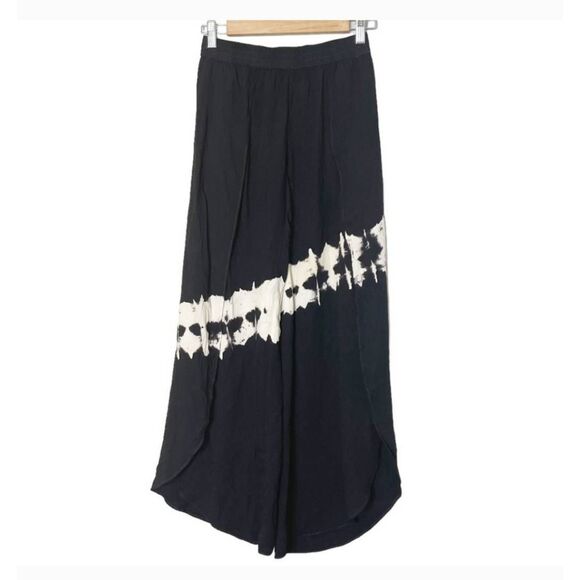 Young Fabulous & Broke Black Tie Die Split Wide Leg Pants Size Small - Picture 4 of 12